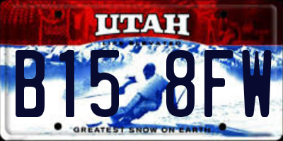 UT license plate B158FW