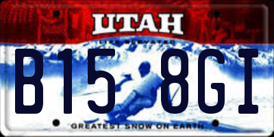 UT license plate B158GI