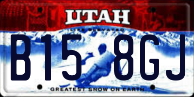 UT license plate B158GJ