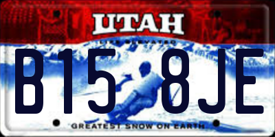 UT license plate B158JE