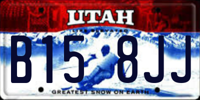 UT license plate B158JJ