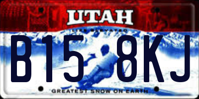 UT license plate B158KJ