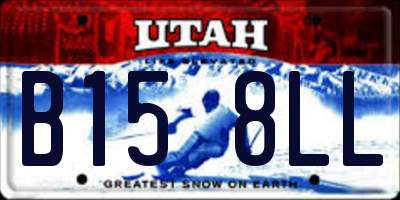 UT license plate B158LL