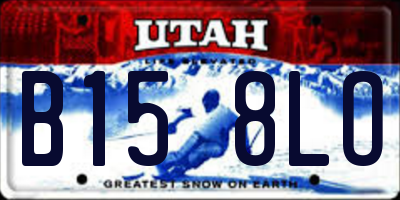 UT license plate B158LO