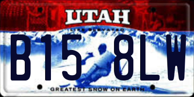 UT license plate B158LW