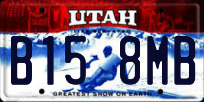 UT license plate B158MB