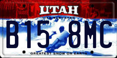 UT license plate B158MC