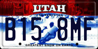 UT license plate B158MF