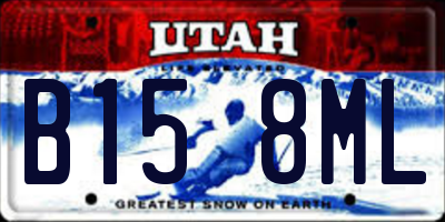 UT license plate B158ML