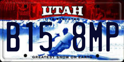 UT license plate B158MP