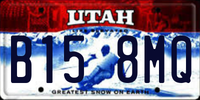 UT license plate B158MQ