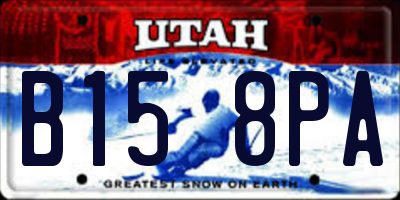 UT license plate B158PA