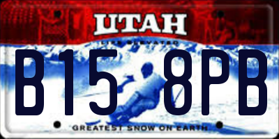UT license plate B158PB