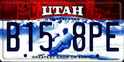 UT license plate B158PE