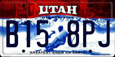 UT license plate B158PJ
