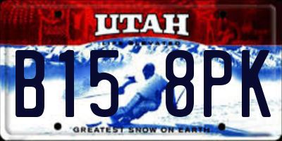 UT license plate B158PK