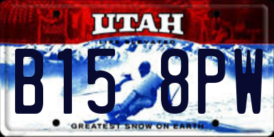 UT license plate B158PW