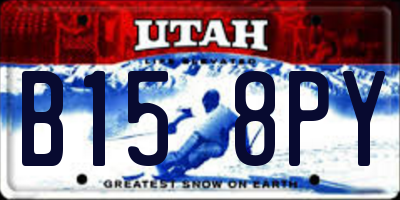 UT license plate B158PY