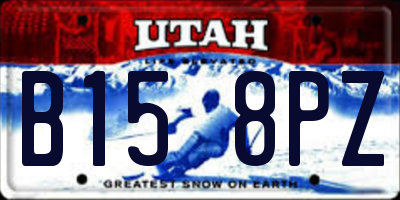 UT license plate B158PZ