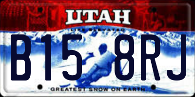 UT license plate B158RJ