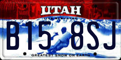 UT license plate B158SJ