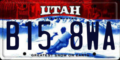 UT license plate B158WA