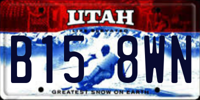 UT license plate B158WN