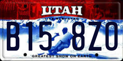 UT license plate B158ZO