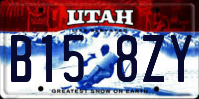 UT license plate B158ZY