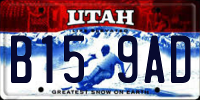 UT license plate B159AD