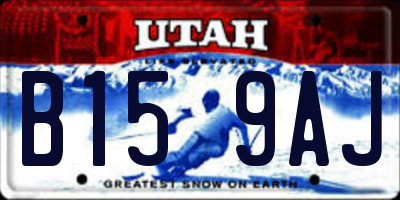 UT license plate B159AJ