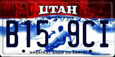 UT license plate B159CI