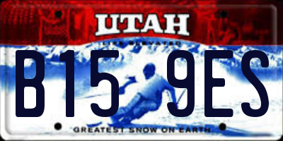 UT license plate B159ES