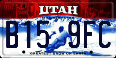 UT license plate B159FC