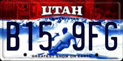 UT license plate B159FG