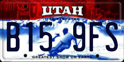 UT license plate B159FS