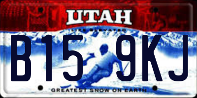 UT license plate B159KJ