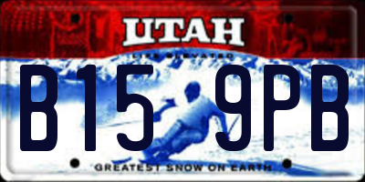 UT license plate B159PB