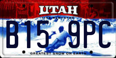 UT license plate B159PC