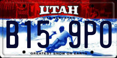 UT license plate B159PO