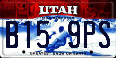 UT license plate B159PS