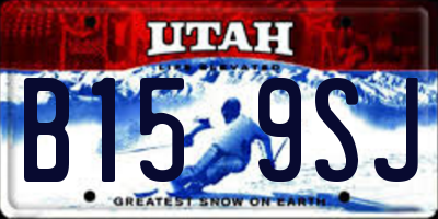 UT license plate B159SJ