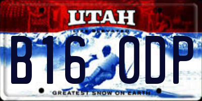 UT license plate B160DP