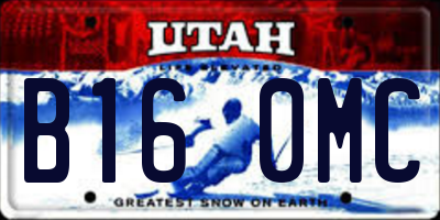 UT license plate B160MC