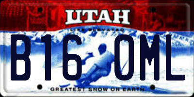 UT license plate B160ML