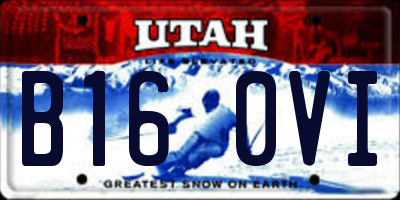 UT license plate B160VI