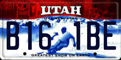 UT license plate B161BE