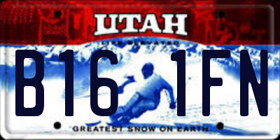 UT license plate B161FN