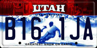 UT license plate B161JA