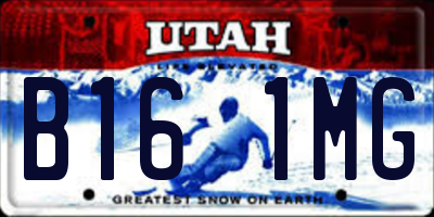 UT license plate B161MG